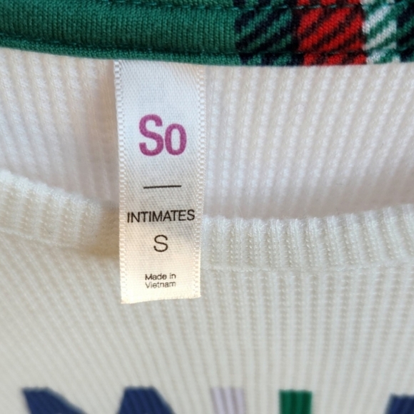 SO Sleepwear Top. "Smile. Laugh. Nap. Repeat." Women's Size Small. - Picture 3 of 3